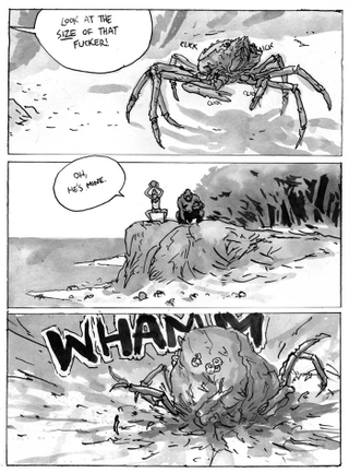 Illustration for article titled Read a bittersweet comic about a man shipwrecked with a talking gorilla